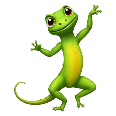a dancing gecko GIF sticker