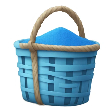 blue powder in basket sticker