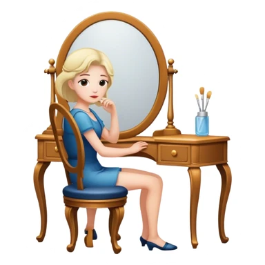 vanity and chair sticker