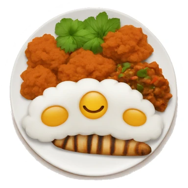 INDIAN FOOD ON A PLATE sticker