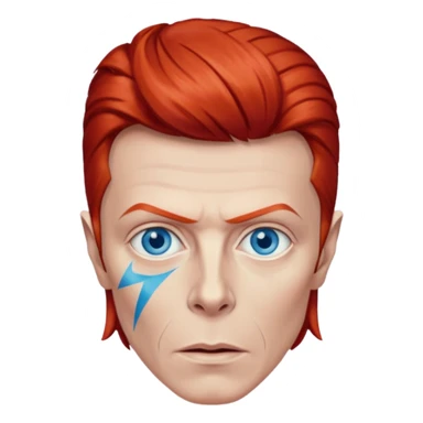 David Bowie with Blue eyes, red hair sticker