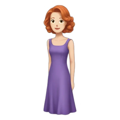 Audrey fleurot long purple dress sticker