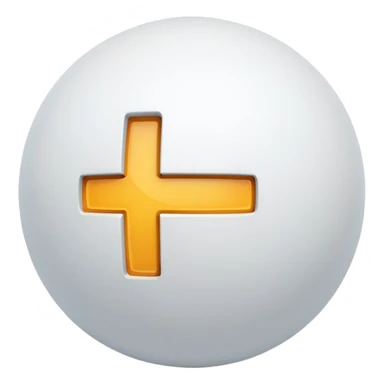 i want a white ball with a plus sign like the smash bros logo sticker