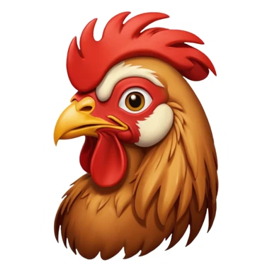 Un gallo con la cabeza de Jesús  sticker