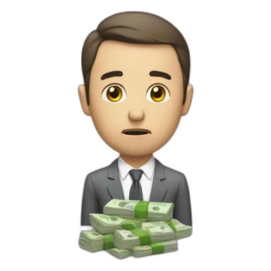 sad money investor sticker