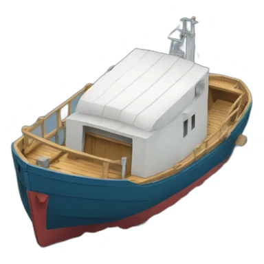 un bateau porte conteneur sticker