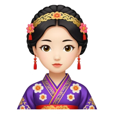 japanese girl in traditional costume sticker
