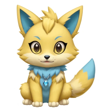 Kawaii adorable big-eyed cute Kemonomimi Nekomimi Japanese Anime Kemono Furry Style Manectric-Zeraora-Fursuit-furry-fursona sticker