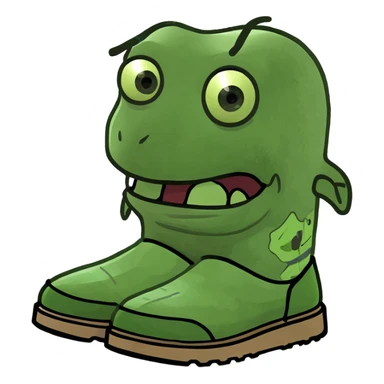 Zombie with uggs sticker