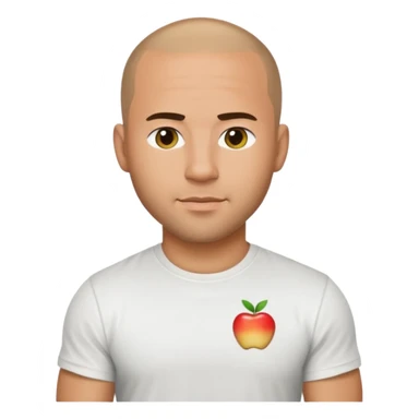 Dominic Toretto character portrait, apple emoji style sticker