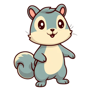 Squirrel sticker