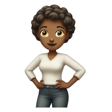 girl with  hands on hips  sticker