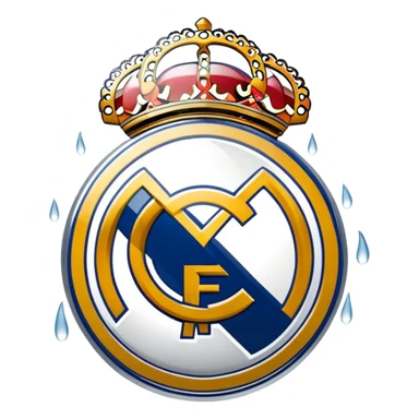 Real madrid logo with tears sticker