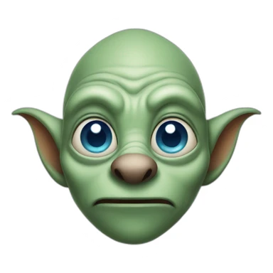 Long nose, cute goblin with blue eyes sticker