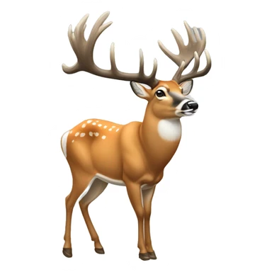 Whitetail buck sticker