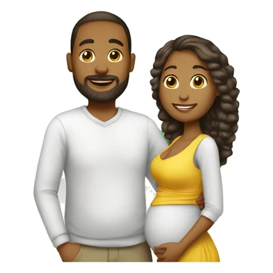 pareja embarazada blancos sticker