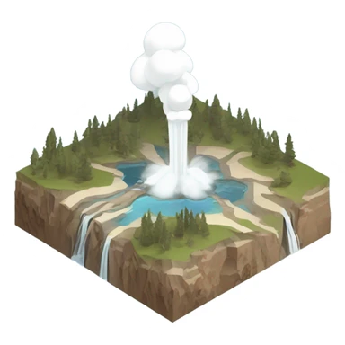 Yellowstone National Park isometric sticker