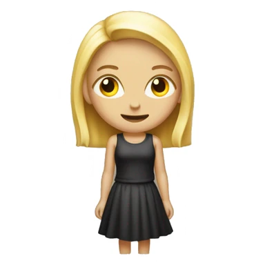 Blonde girl standing, but she’s a devil sticker