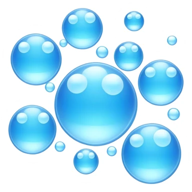 trail of bubles no faces light blue sticker