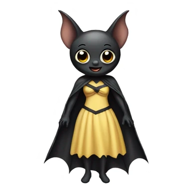 Bat with a dress sticker