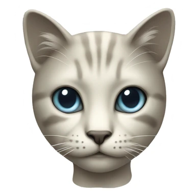 a dithered face of a humanoid cat sticker