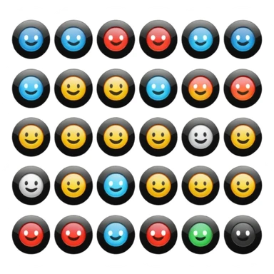 Play buttons black sticker