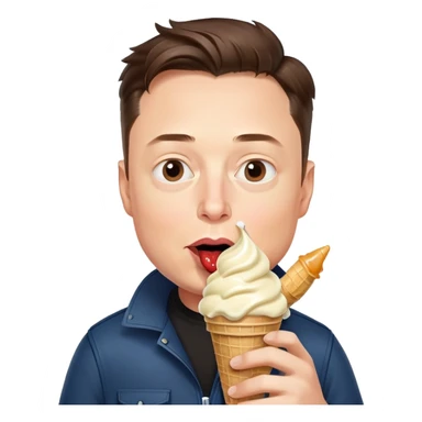 Elon musk eating ice cream  sticker