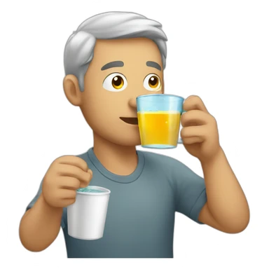 Man drinking argentinian infusion sticker