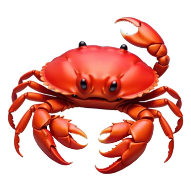 Cinematic Cute Yawning Red Crab Portrait Emoji, Head tilted slightly with a dramatic, wide-open yawn, showcasing a vivid, scarlet exoskeleton with softly drooping antennae and eyes half-closed in drowsy contentment, Simplified yet irresistibly adorable features, highly detailed, glowing with a soft, cozy oceanic glow, high shine, relaxed yet expressive, stylized with a dash of whimsical seaside charm, soft glowing outline, capturing the essence of a drowsy yet affectionate red crab that appears ready to scuttle out for a nap! sticker
