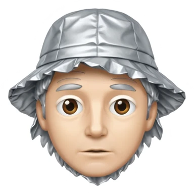 a man with aluhut für verschwörungstheorien sticker