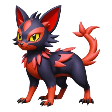 Noibat-Nargacuga-Litten-Torracat-fusion-Fakemon-Pokémon-creature  sticker
