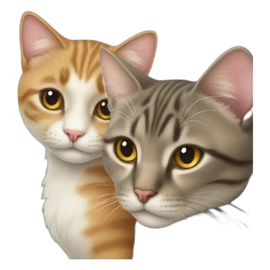two cats in love sticker