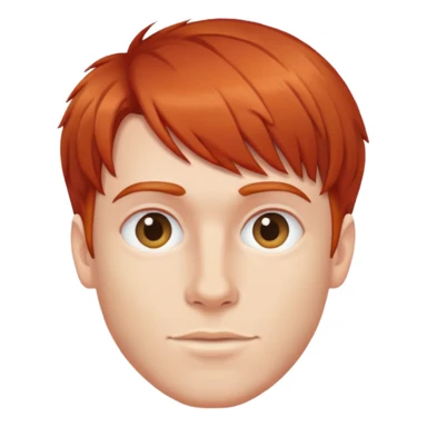 Redhead guy with fringe hair sticker