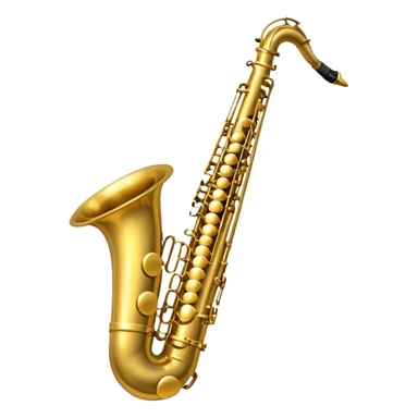 An emoji of a baritone saxophone sticker
