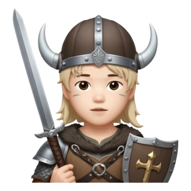 BTS Jimin with viking helmet and sword sticker