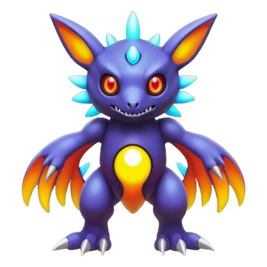  colorful dark Fakémon-Pokémon-Digimon-creature (full body) sticker