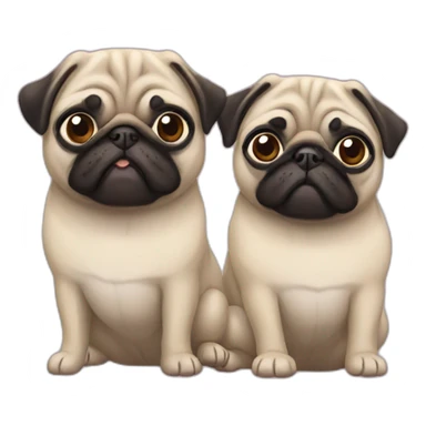 pug family sticker