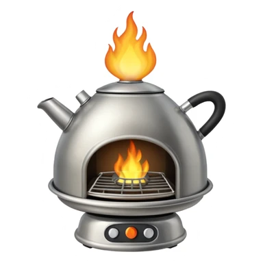 kettele with bottom heating need flame sticker