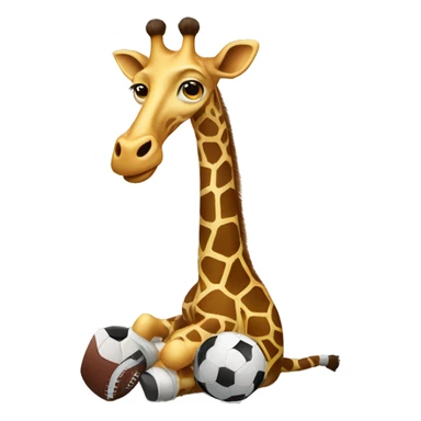 Giraffe with football pads  sticker
