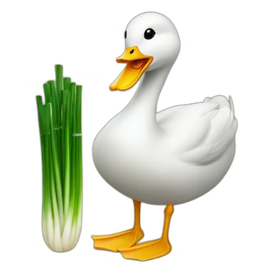 Duck green onion sticker