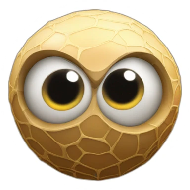 3d sphere with a cartoon Cave Spider skin texture with big feminine eyes sticker