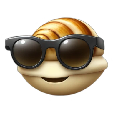 escargot with sunglasses sticker
