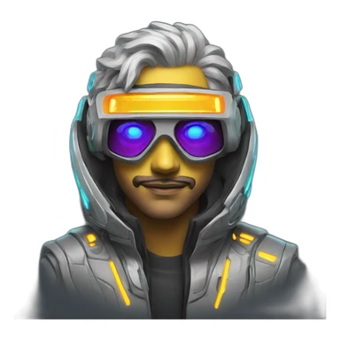 cyber futurist neon sticker