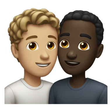 One derkskin man kissing a lightskin man  sticker