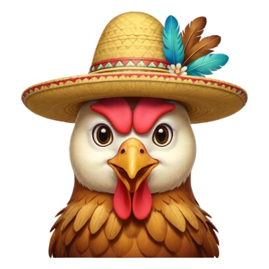 🐓con sombrero  sticker