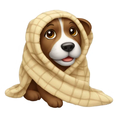 animal -wrapped-in-a-blanket sticker