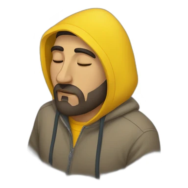 Armenian men  with yellow hoodie sleeping sticker