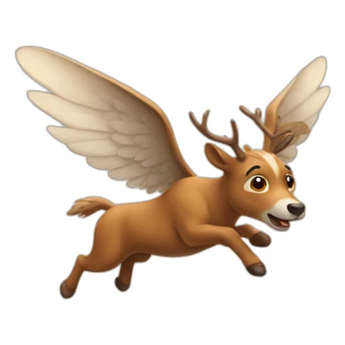 flying dear sticker