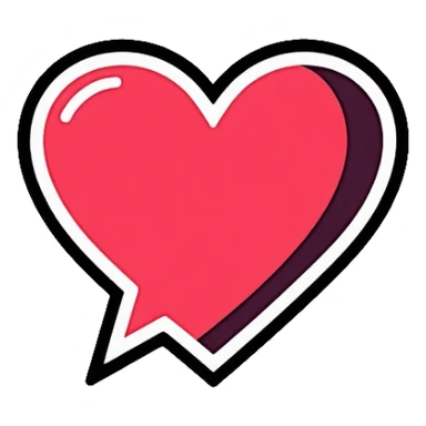 speech bubble with a heart inside sticker