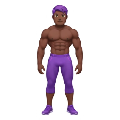 A big green man with abs and purple pants sticker